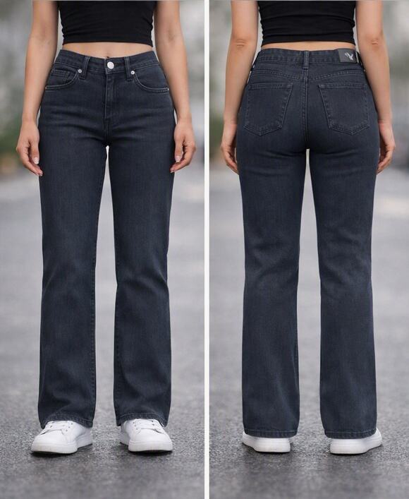 American Eagle Outfitters Denim - American Eagle Women's Straight Leg Jeans Denim Stretch Charcoal Black Sz 10 S